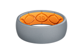Solid Storm Grey & Orange Ring