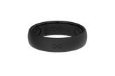 Solid Midnight Black Thin Ring