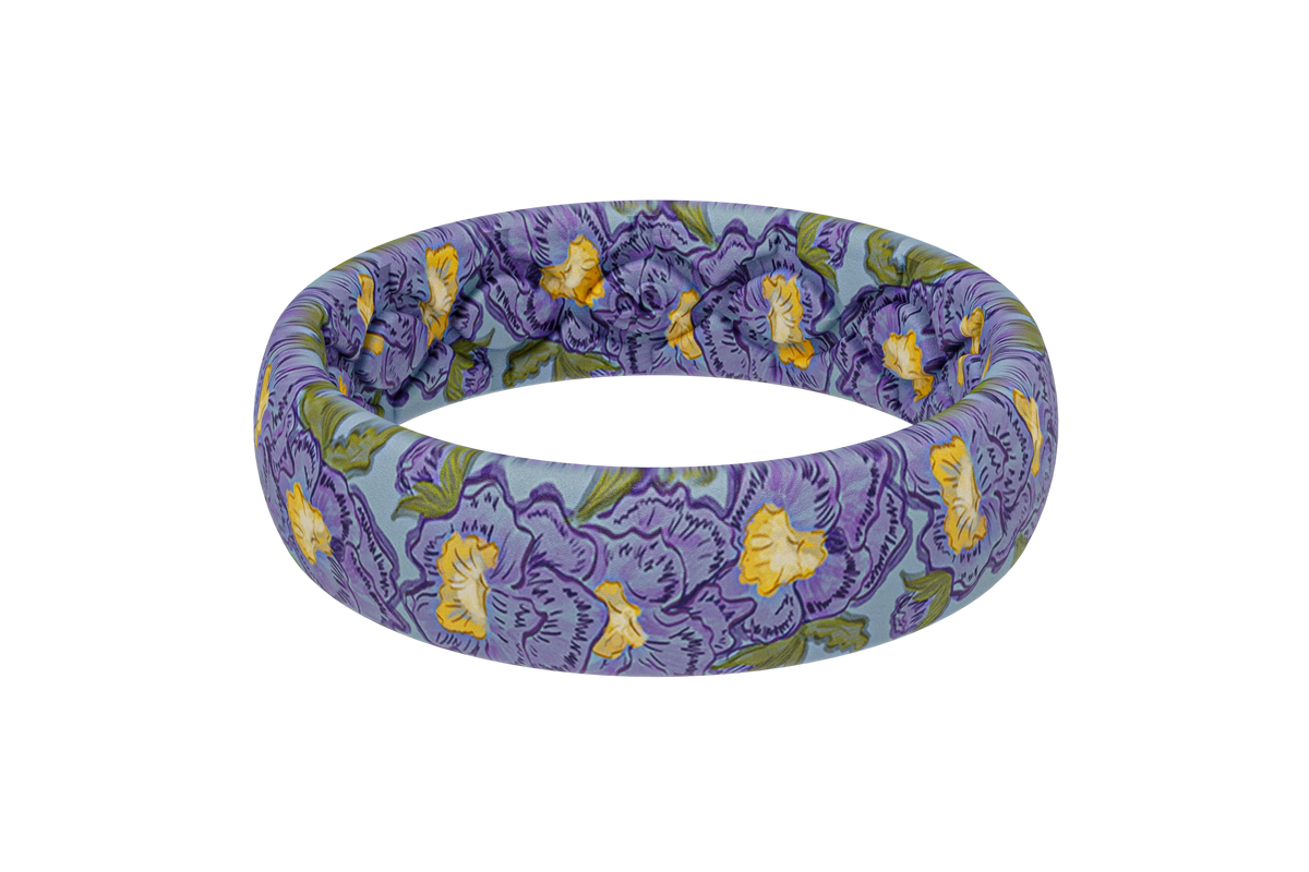 February Violets Thin Ring