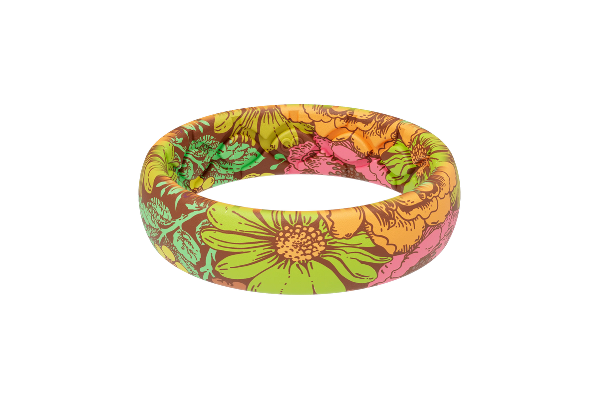 Retro Floral Thin Ring