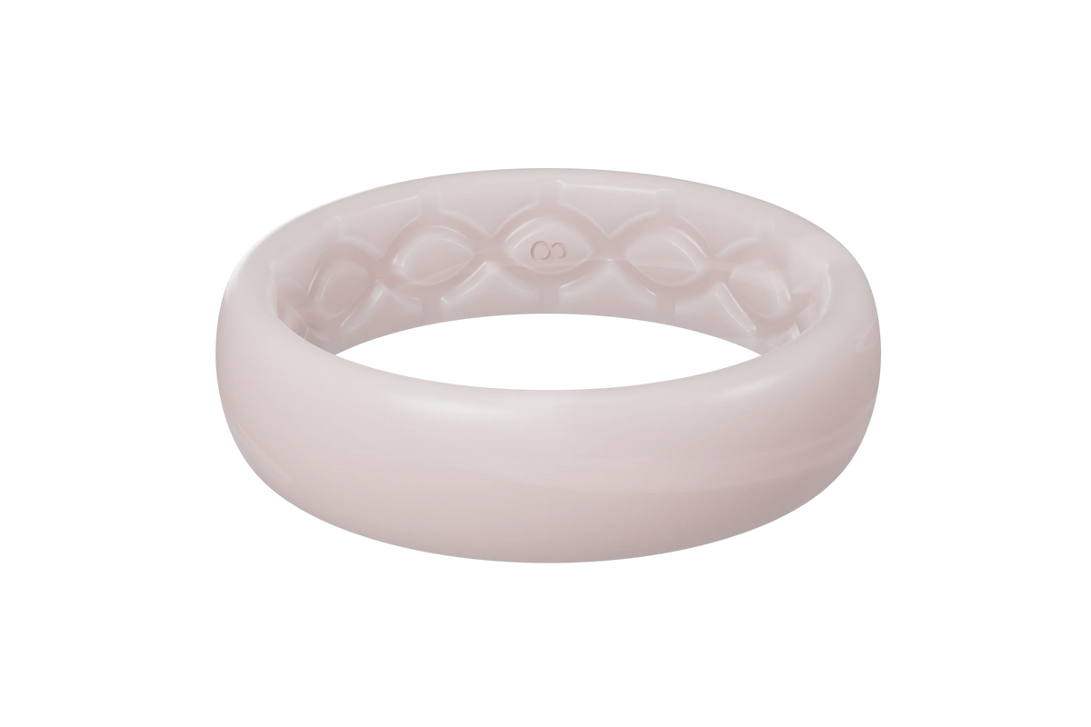 Solid Pearl Rose Thin Ring