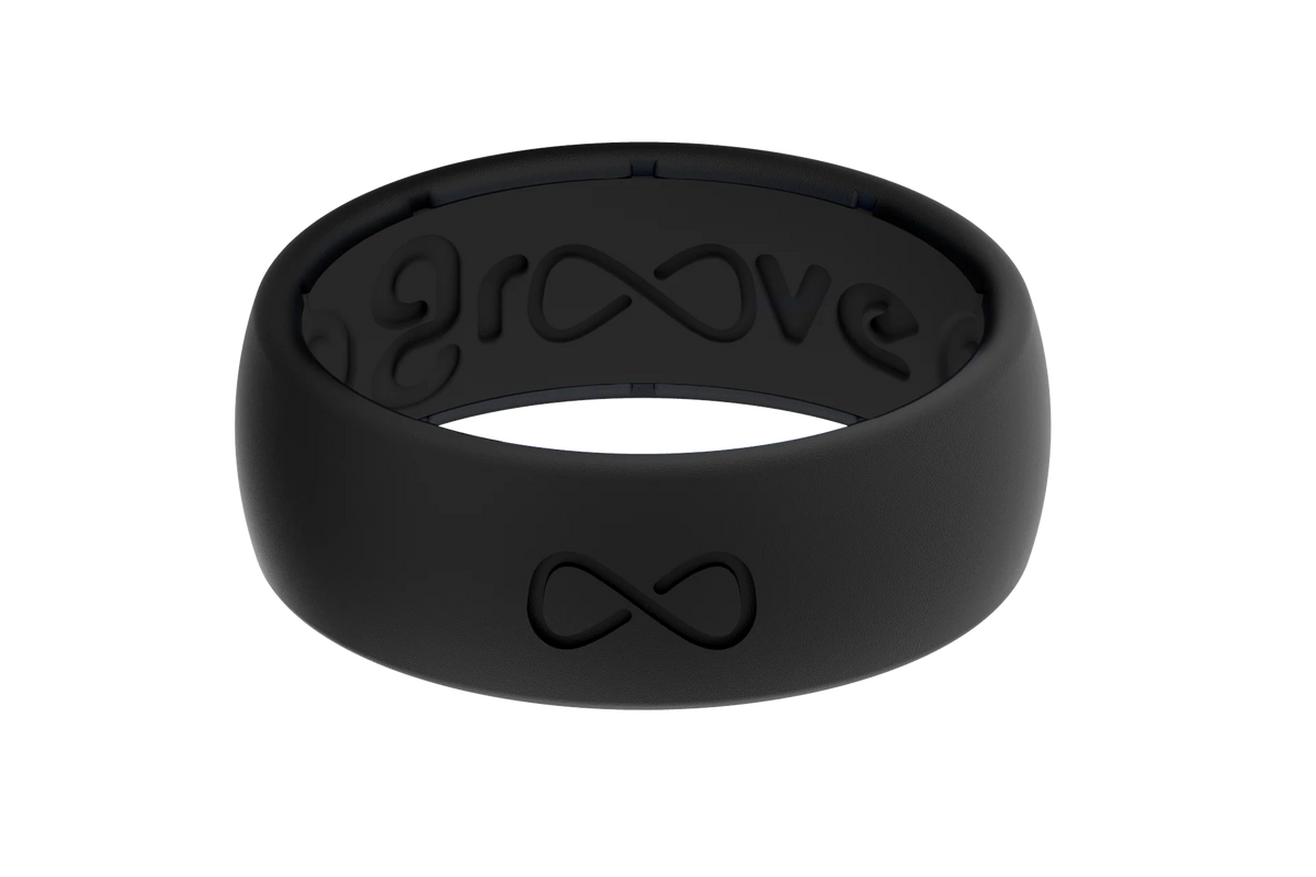 Solid Midnight Black Ring