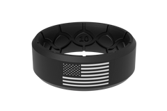 Edge Hero - America Black & White Flag Ring